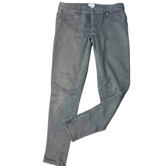 CONVERSE DENIM JEANS GRAY SKINNY ZIPPER ANKLES STRETCH SIZE 6 - Picture 1 of 8